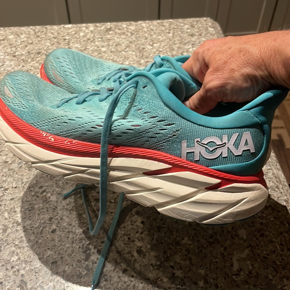 Hoka One One Clifton 10 Woman’s Running Walking Shoes Athletic Sneakers!